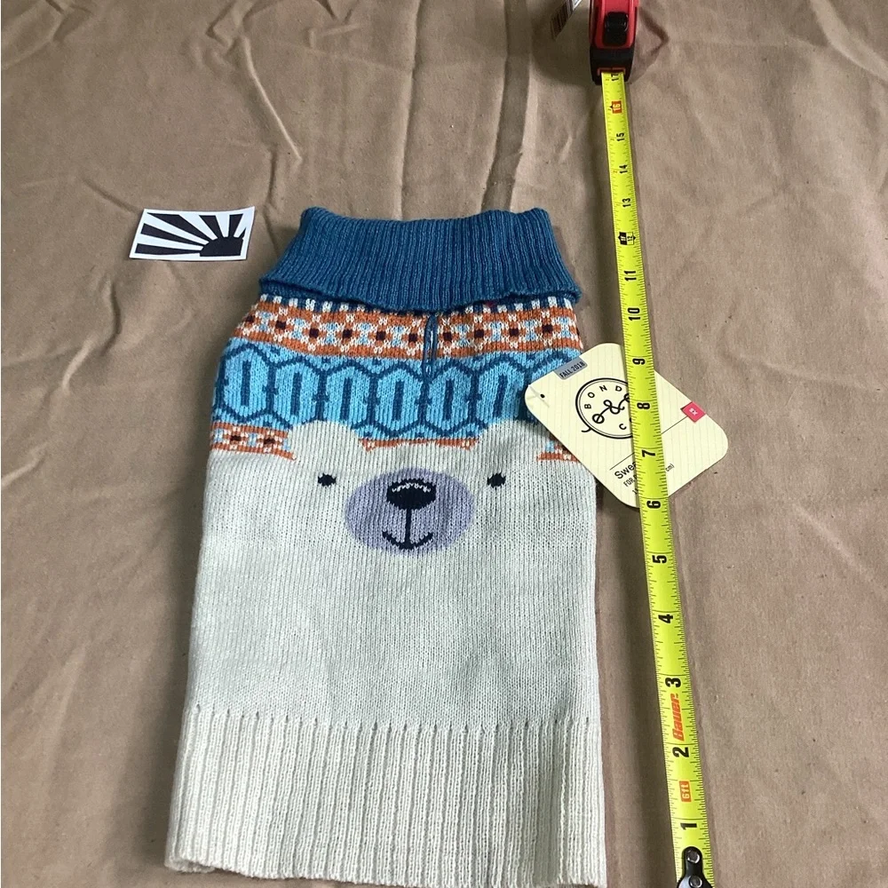 Bond & Co Nord Blue Bear Dog Sweater XS
